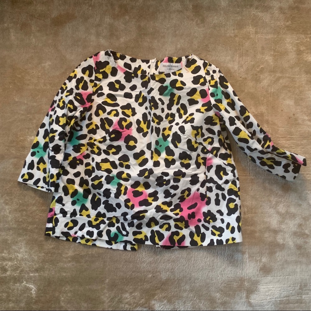 Punk Leopard Print 50s Style GLAM Top Shirt